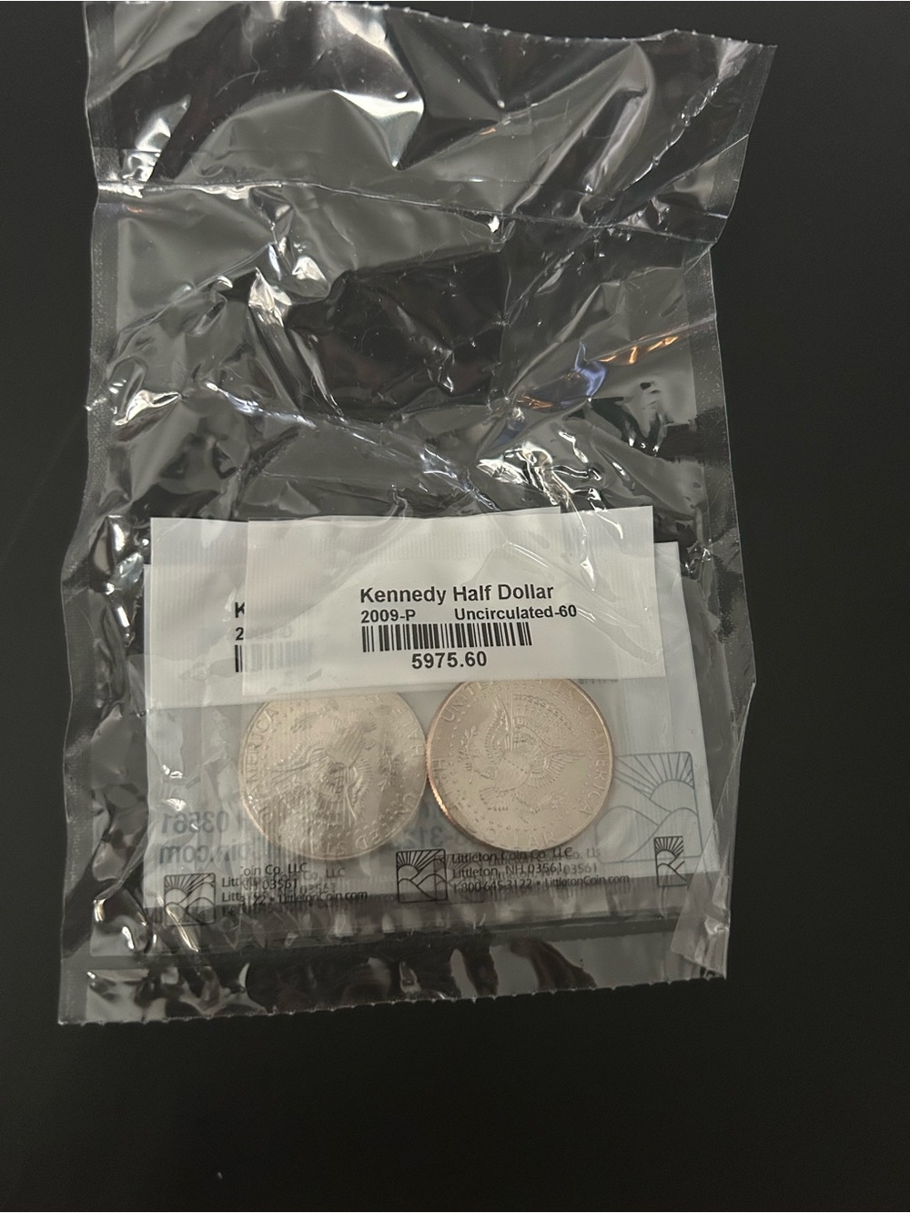 2009 P & D KENNEDY HALF DOLLAR SET of 2 UNCIRCULATED IN ORIGINAL PACKAGING